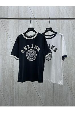 セリーヌスーパーコピー 24 Fwベルベットステッチ半袖Tシャツ