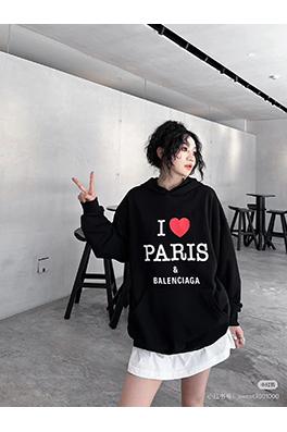 バレンシアガ フロント I Love Paris & Balencia アートプリントパーカー