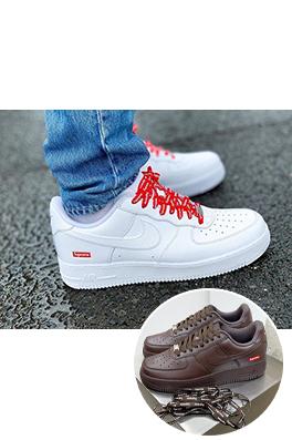 Supreme x Nike Air Force 1 Low'07"White" ローカットのカジュアルスポーツシューズ