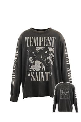 セント マイケル長袖 Tシャツ  コピー TEE/TEMPEST/BLK 'TEMPEST SAINT'