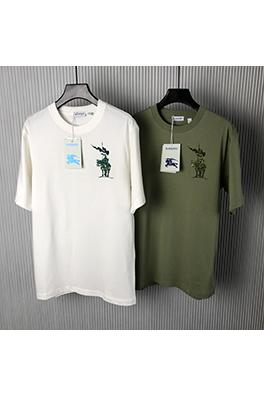 バーバリー新しい馬術騎士ロゴコットン半袖Tシャツ