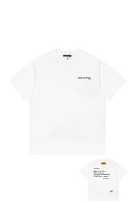 ルイヴィトン新作 ロゴプリントクルーネックTシャツ