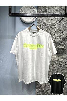 ディオール 新作 蛍光ロゴプリント 半袖Tシャツ