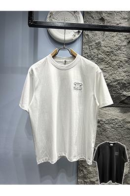 セリーヌ 新作 ワッペン刺繍ロゴ 半袖Tシャツ