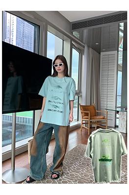 バレンシアガ ダメージ加工 ロゴプリント 半袖Tシャツ