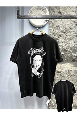 クロムハーツイギリス女王ピンモチーフ 半袖Tシャツ