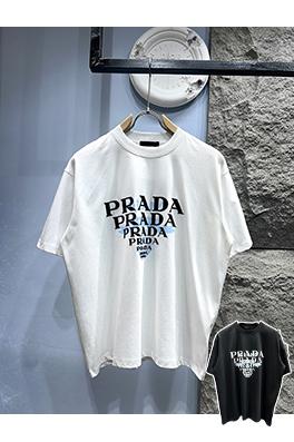 プラダロゴプリント 英字デザイン 半袖Tシャツ