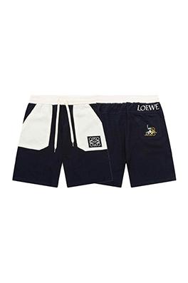 ロエベワッペンポケット 切り替えデザイン カジュアルハーフパンツ