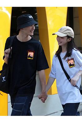 ステューシーコピーグラフィティ サボテンプリント カップル 半袖Tシャツ