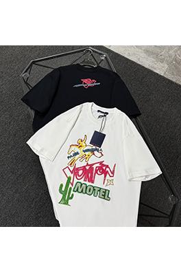 ルイヴィトンカラーグラデーションデジタルプリント半袖Tシャツ
