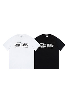 バーバリーコピー胸にアルファベットの半袖Tシャツ