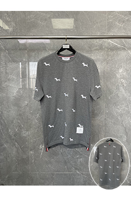 トムブラウンコピーニットクルーネック半袖Tシャツ