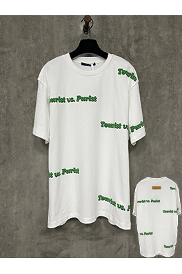 ルイヴィトンアルファベットロゴフォームプリント半袖Tシャツ