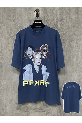 バレンシアガ25ss代弁者krittプリント半袖tシャツ