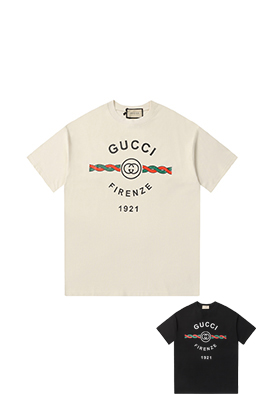 グッチコピーダブルGロゴプリント 半袖Tシャツ