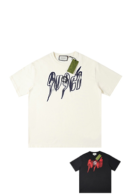 グッチ クラシック ブレードロゴ デザイン 半袖Tシャツ