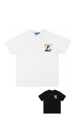 ルイヴィトンLV公式ランウェイモデル 巨匠デザイン プリント クルーネック 半袖Tシャツ