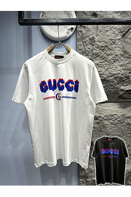 グッチ Gロゴ 幻影フロッキープリントTシャツ
