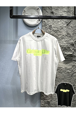 ディオール 新作 蛍光ロゴプリント 半袖Tシャツ