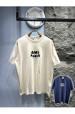 アミコピー 編み込み刺繍ロゴ 半袖Tシャツ