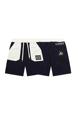 ロエベワッペンポケット 切り替えデザイン カジュアルハーフパンツ