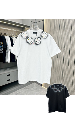クロムハーツスーパーコピースプレープリントクルーネック半袖Tシャツ