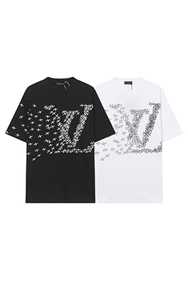 ルイヴィトン小さな飛行機プリント 半袖Tシャツ