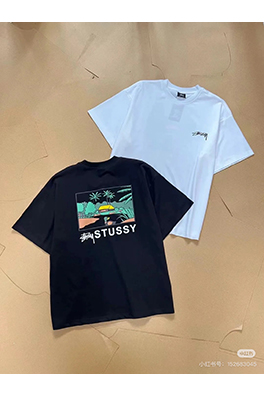 ステューシー アイランドポストカードプリント ユニセックス半袖Tシャツ