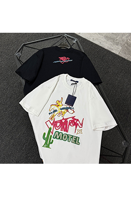 ルイヴィトンカラーグラデーションデジタルプリント半袖Tシャツ
