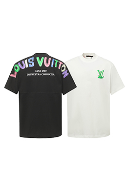 ルイヴィトン新作プリント半袖Tシャツ 