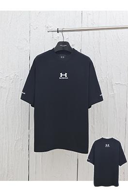 バレンシアガ25SS x UA24 FWコラボアンダーアーマープリント半袖シャツ