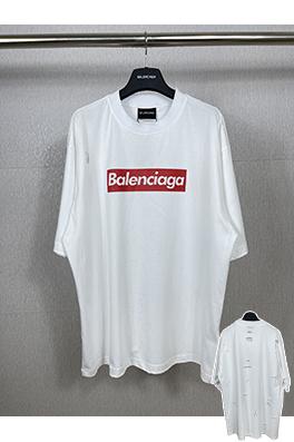 バレンシアガプリント半袖Tシャツ