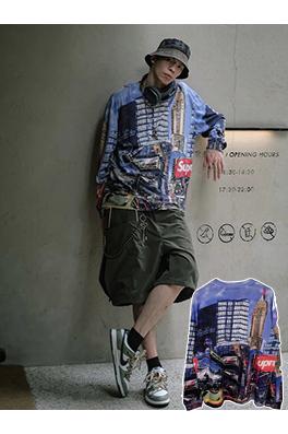 シュプリームコピー SS25 SKYLINE SEQUIN L/S TOP 薄手で快適な長袖シャツ