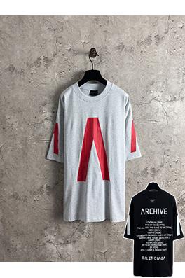 バレンシアガスーパーコピー コラボ音楽限定チップ付きNFCティアプリント半袖Tシャツ