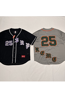 シュプリームコピー SS25 OLD ENGLISH BASEBALL JERSEY 25ベースボールTシャツ