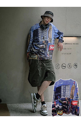 シュプリームコピー SS25 SKYLINE SEQUIN L/S TOP 薄手で快適な長袖シャツ