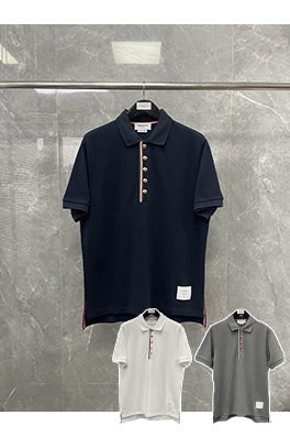 トムブラウンコピーコットンポロTシャツ
