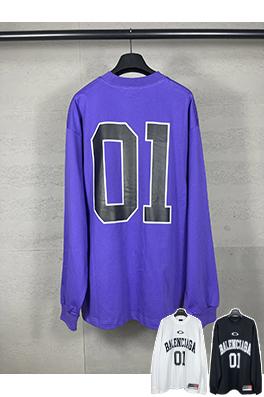 バレンシアガ新しいバスケットボールのボール服刺繍プリント長袖Tシャツ