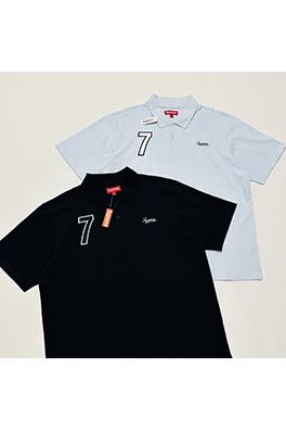 シュプリームコピー Cursive Supreme 刺繍ファッション柄半袖ポロシャツ