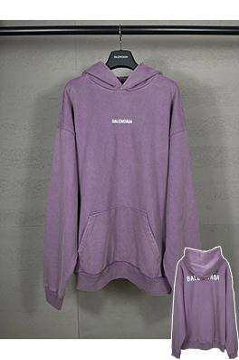 バレンシアガコピー Balenc1aga 秋冬のロゴ刺繍ウォッシュ古いフード付きパーカー