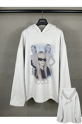 バレンシアガコピー NICOLE アートワークパソコン直噴プリントパーカー