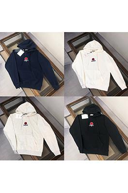 モンクレール クラシックロゴロゴ刺繍フラワーフード付きパーカー