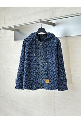 ルイヴィトン フード付き開花フリンジデニムジャケット