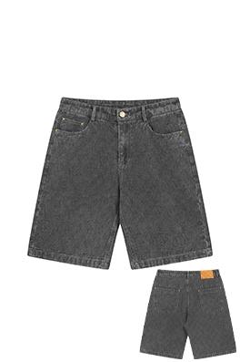 ルイヴィトンスーパーコピー ダークパターンのモノグラムジャカードデニムショートパンツ