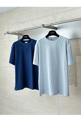 ディオールコピー オブリークプリントタオルコットンジャカード半袖Tシャツ