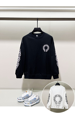 クロムハーツ フロントバックの袖に馬蹄とサンスクリット文字の刺繍ロゴスパーカー