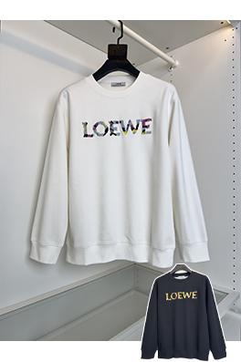 ロエベ ロゴレタリングのカラフルな刺繍のラウンドネックスウェットシャツジャケット