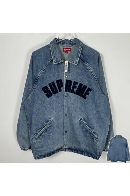 シュプリーム SUPREMEコピー OLD ENGLISH COACHES JACKET パッチワークと刺繍文字のデニムコーチジャケット