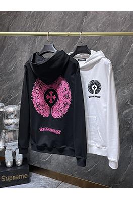 クロムハーツ 馬蹄形 クロス刺繍り インクが飛び散ったフード付きスパーカー