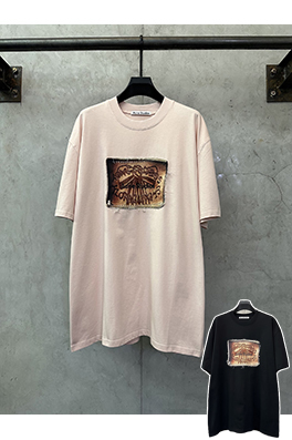 アクネストゥディオズ マイクロロゴレトロバタフライプリントパッチ半袖Tシャツ